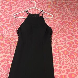 Elegant Black Halter Dress